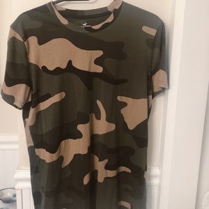 Camo pattern T-shirt dress